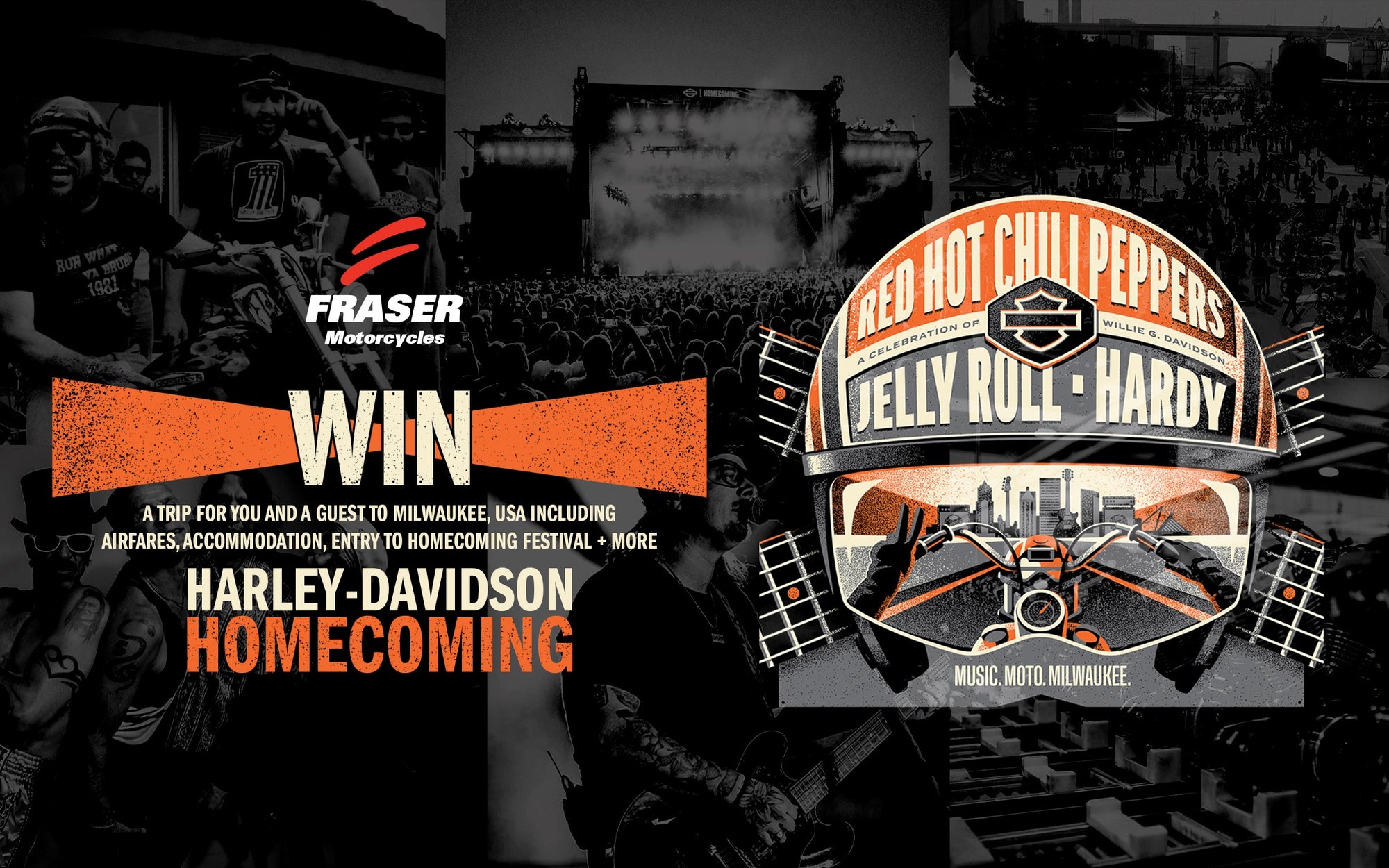 WIN a trip for 2 to the Harley-Davidson Milwaukee Homecoming festival!