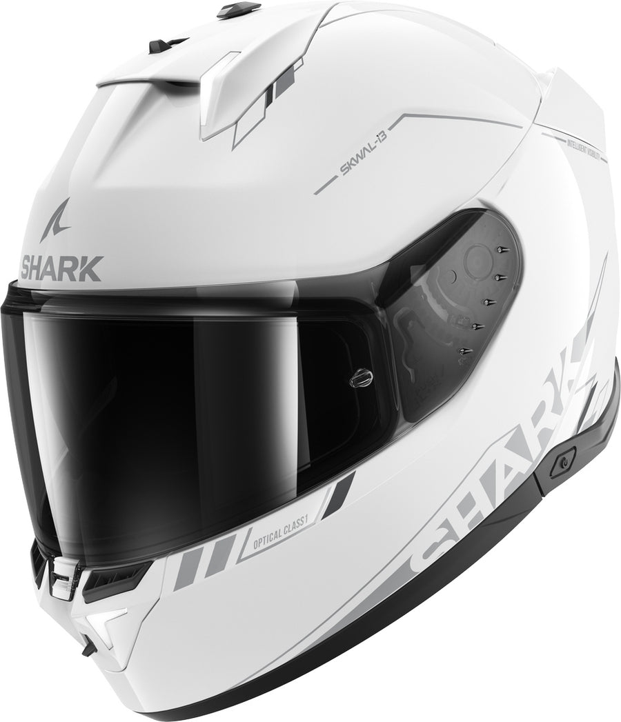 Shark Skwal I3 Blank SP Helmet - White/Silver/Black