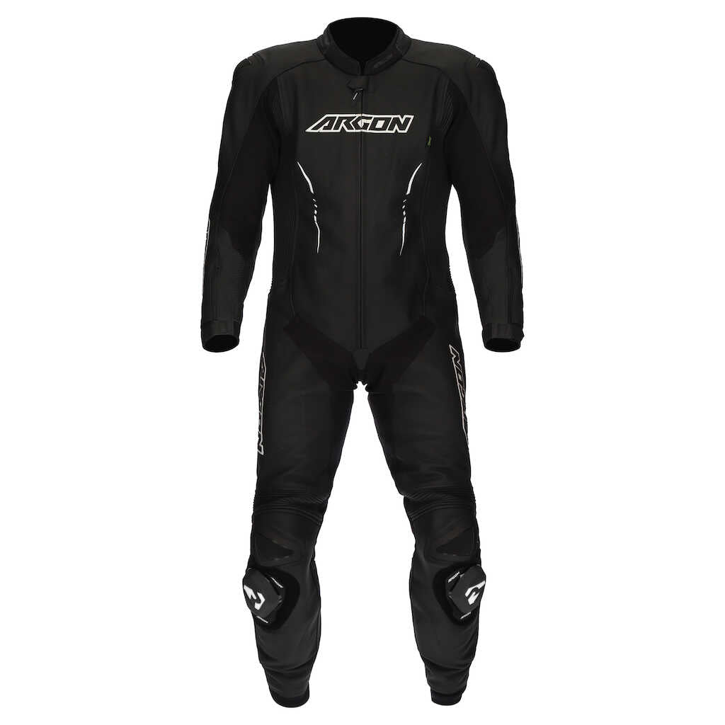 ARGON EVADE 1PC RACE SUIT BLK WHT/58