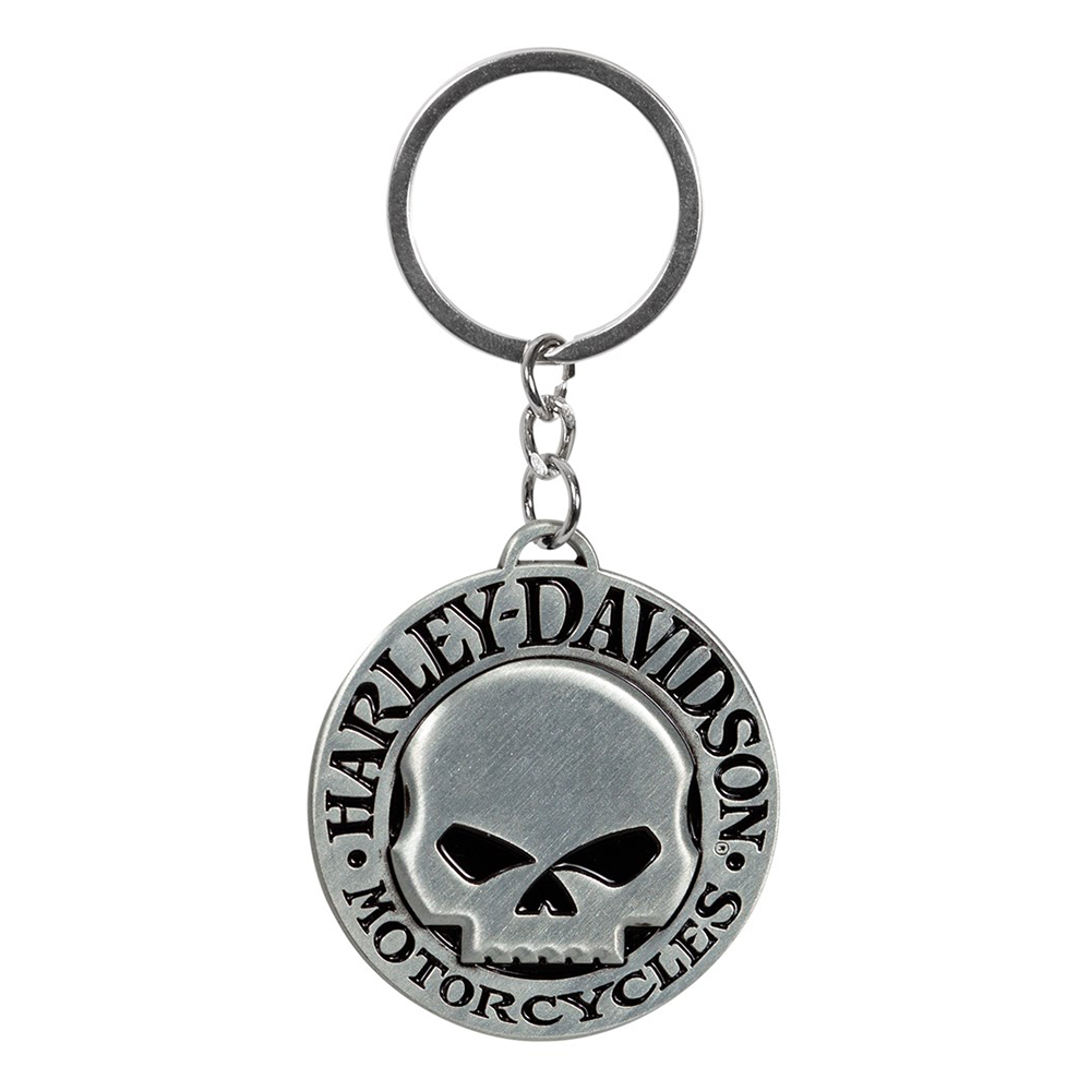 Harley-Davidson Doomed Skull Metal Keychain
