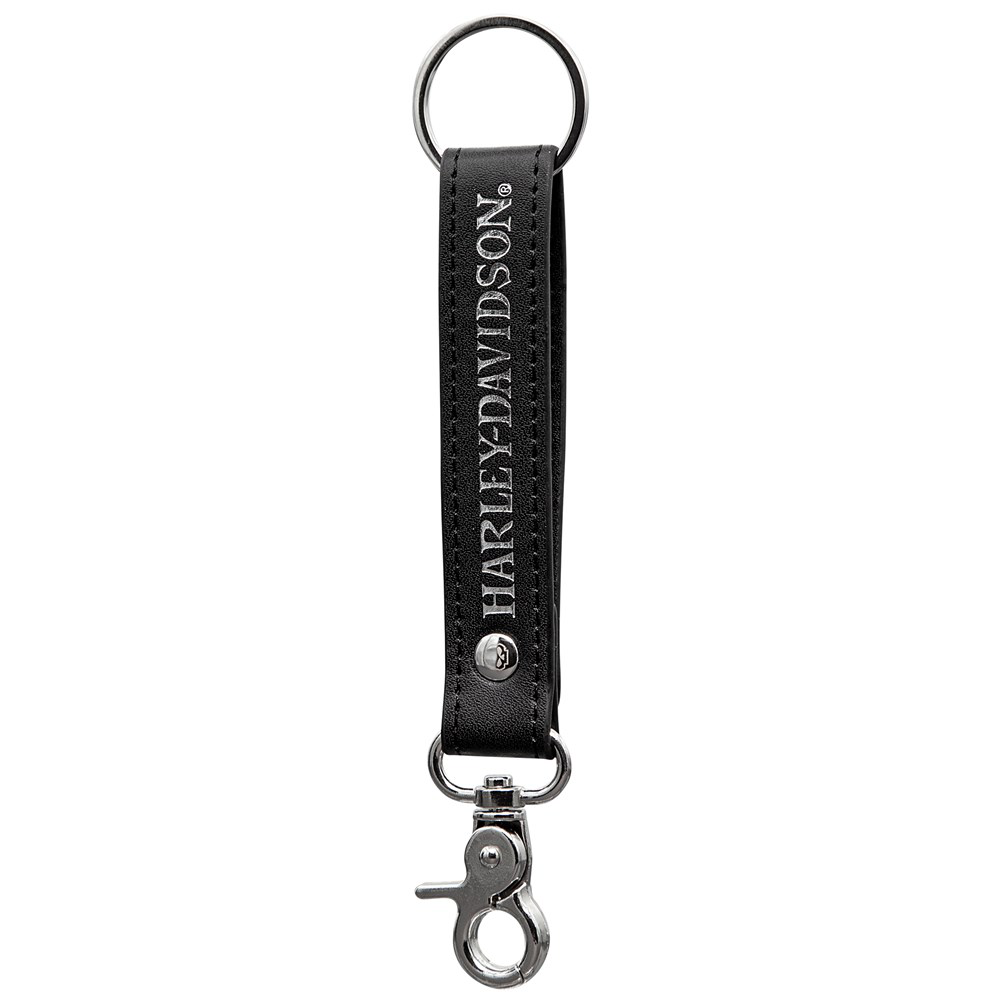 Harley-Davidson Black Vinyl  Skull Strap Key Chain
