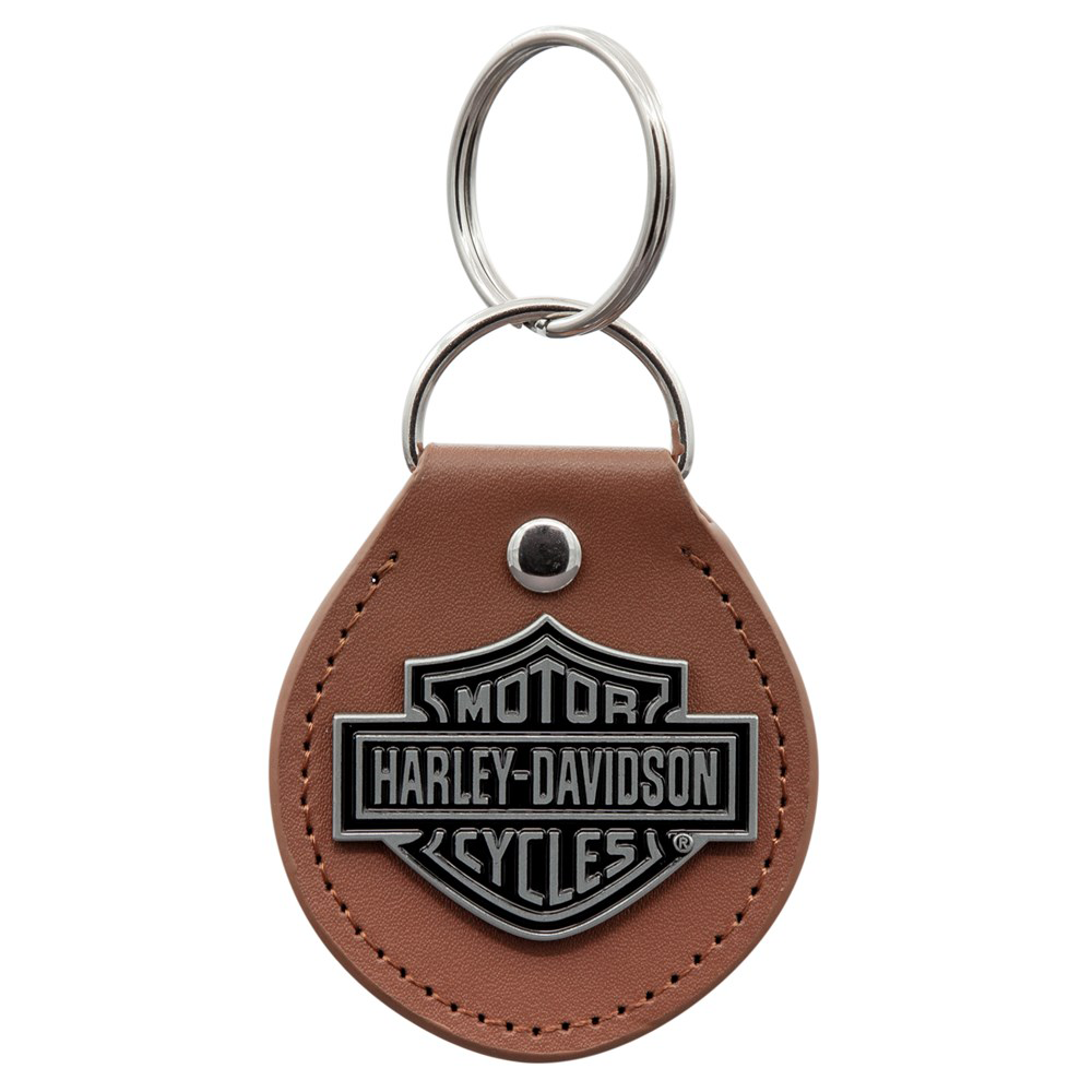 Harley-Davidson Bar & Shield Brown Vinyl Fob Key Chain