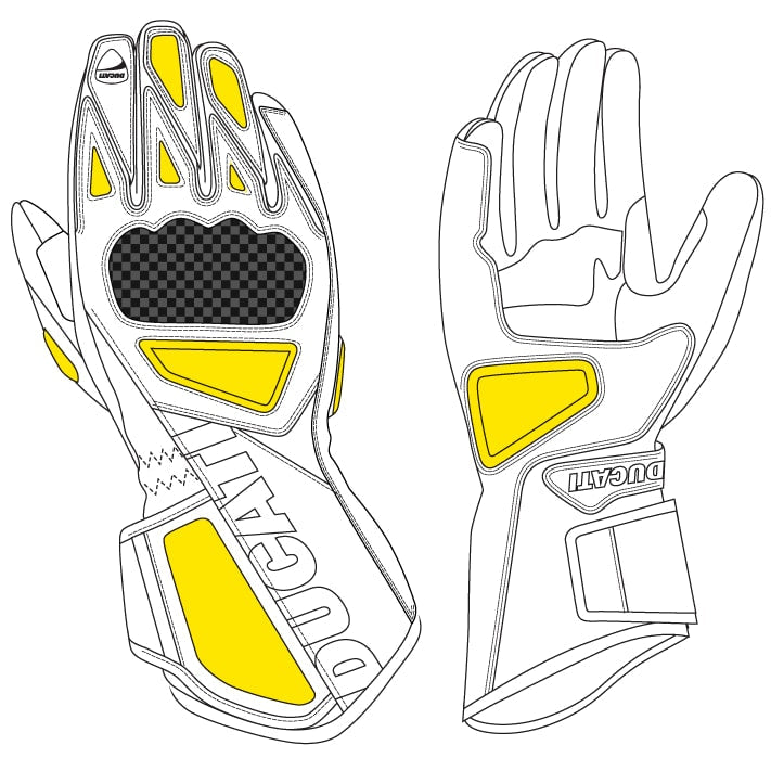 Ducati Performance C3 Leather gloves BLACK/RED