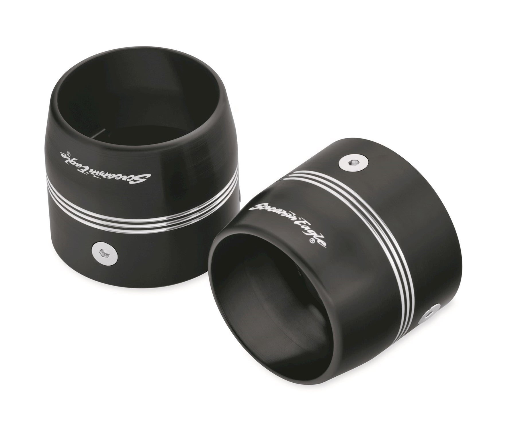 HARLEY-DAVIDSON - 3.25 STREET CANNON MUFFLER TIPS - SPORTSTER & SOFTAIL FROM 2007 - BLACK