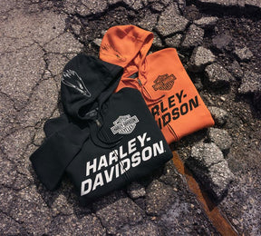 Harley-Davidson Men's Screamin' Eagle Zip-Up Hoodie - Harley Orange