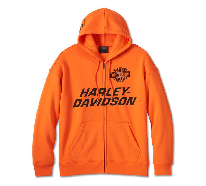 Harley-Davidson Men's Screamin' Eagle Zip-Up Hoodie - Harley Orange