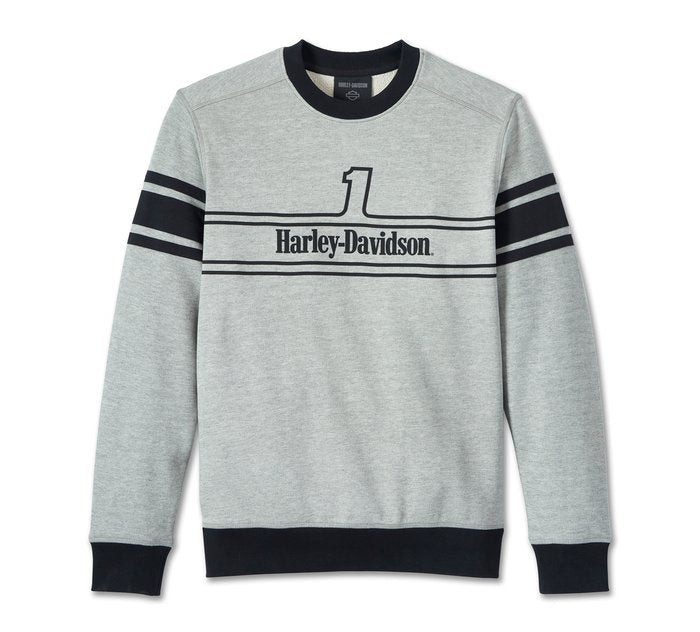 Harley-Davidson Men's #1 Racing Sweatshirt - Charcoal Grey Heather CL