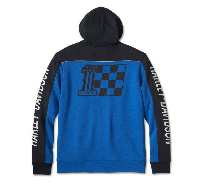 Harley-Davidson Men's #1 Victory Zip-Up Hoodie - True Blue