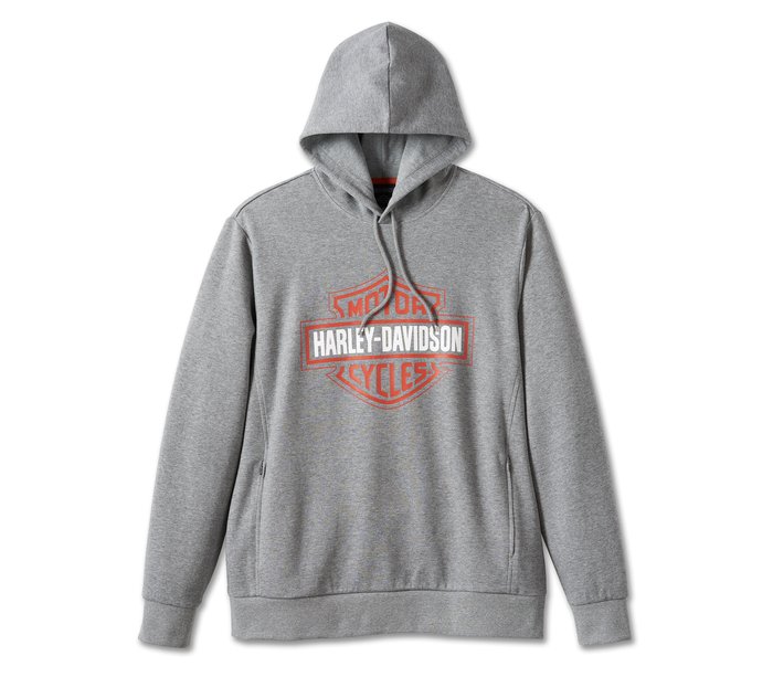 Harley-Davidson Men's Bar & Shield Tech Hoodie - Charcoal Grey Heather CL