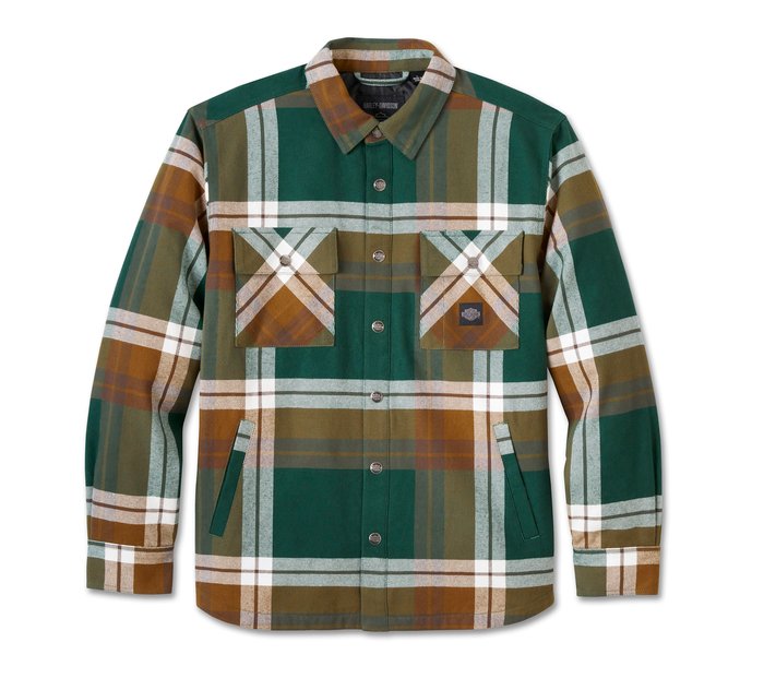 Harley-Davidson In Between The Line Shirt Jacket - Plaid - Java & Rainforest