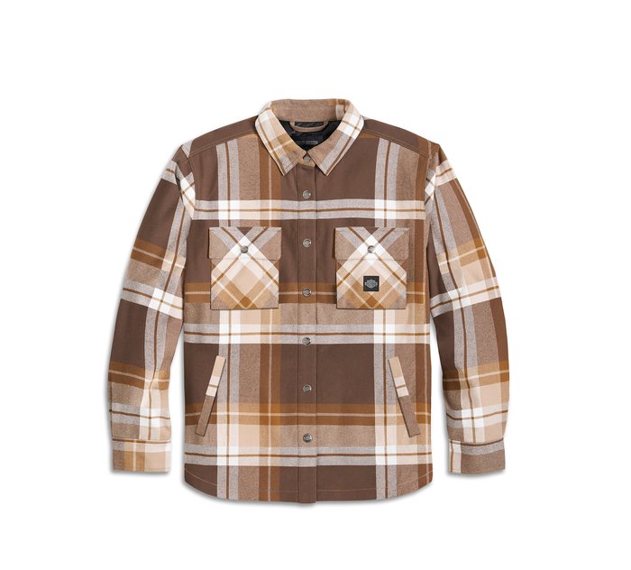 Harley-Davidson In Between The Line Shirt Jacket - Plaid - Java & Toff