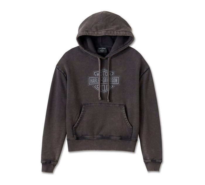 Harley-Davidson Women's Oversized Washed Bar Shield Hoodie