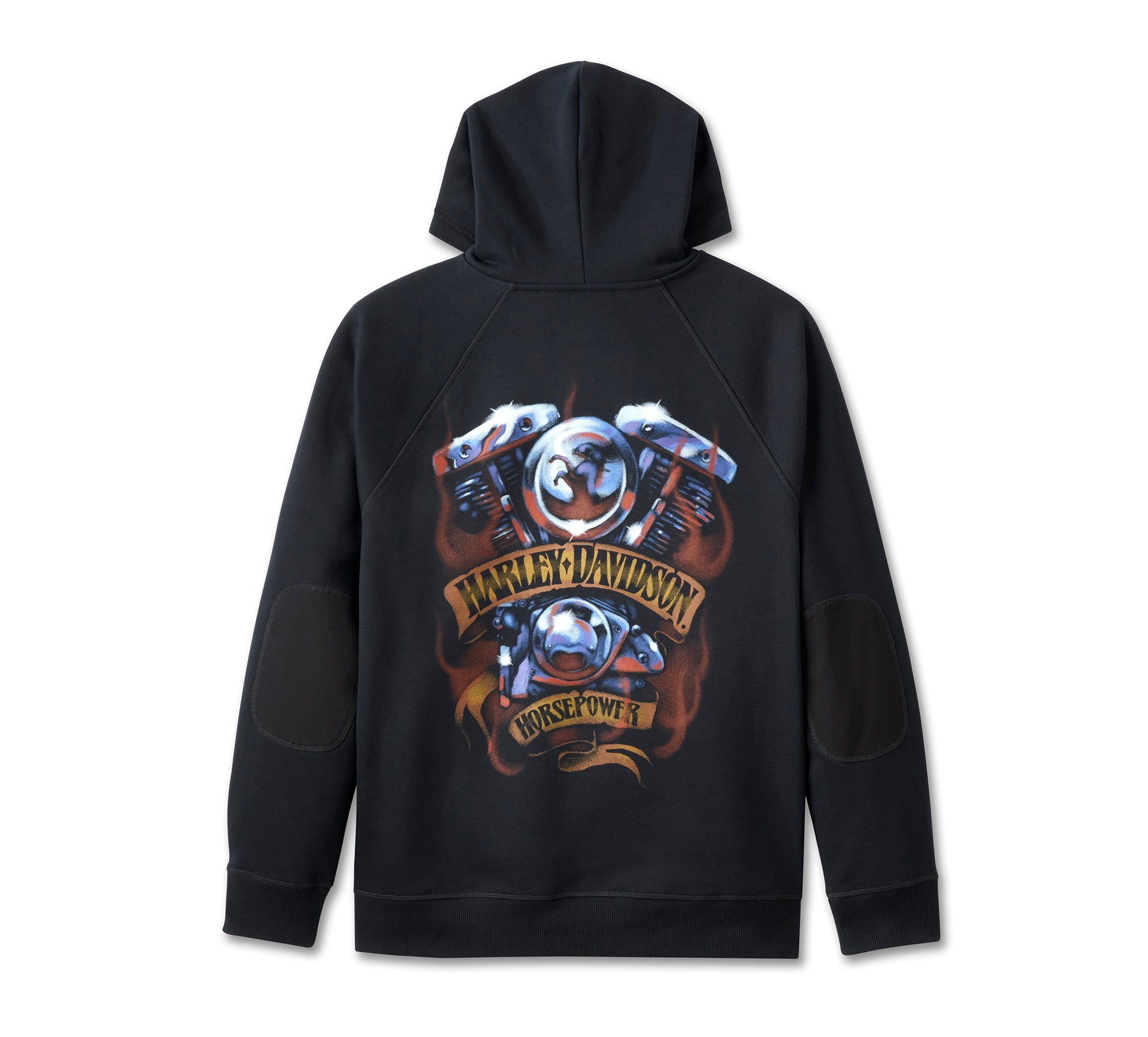 Harley-Davidson Loaded with Horsepower Raglan Hoodie - Harley Black