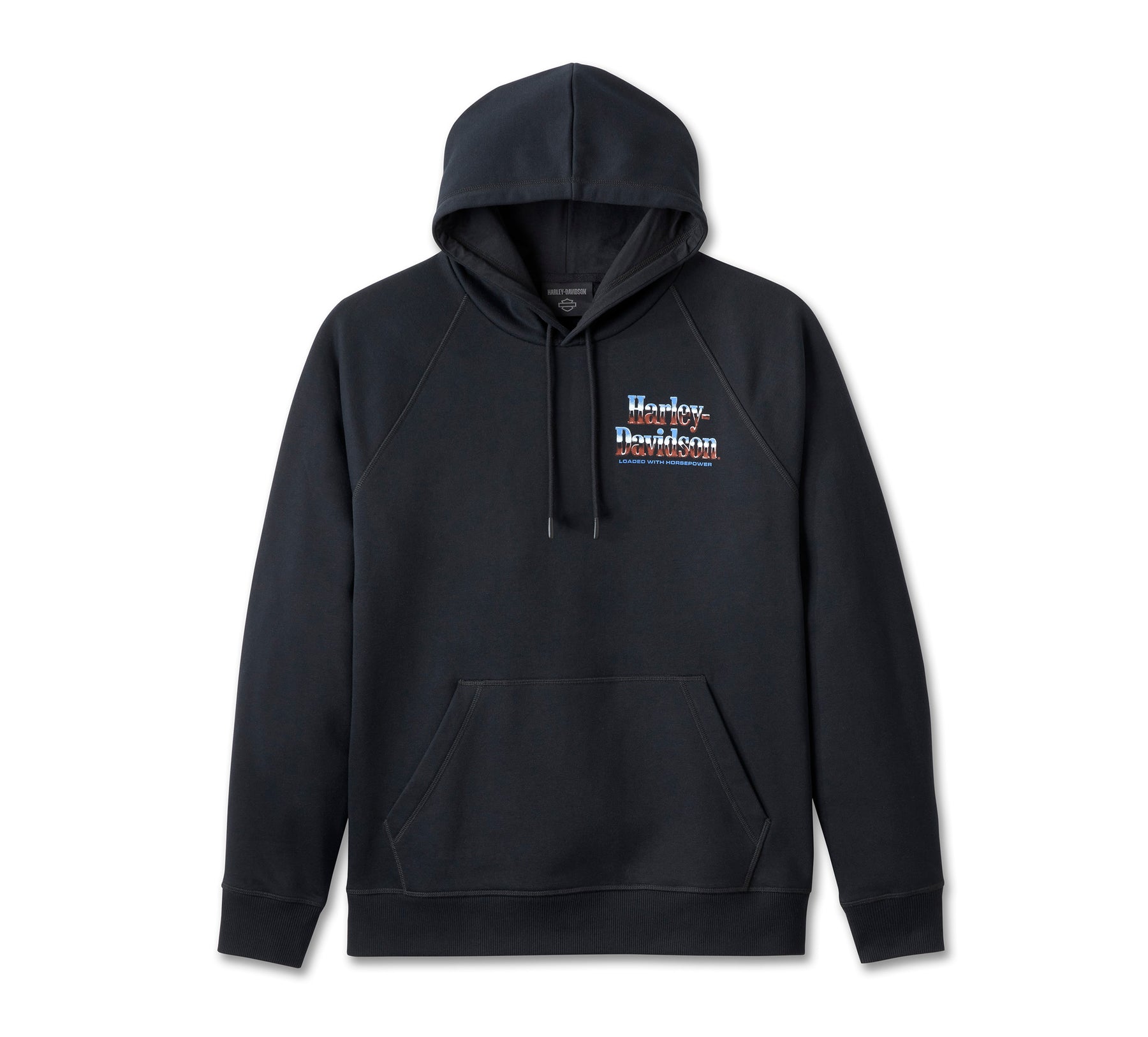 Harley-Davidson Loaded with Horsepower Raglan Hoodie - Harley Black