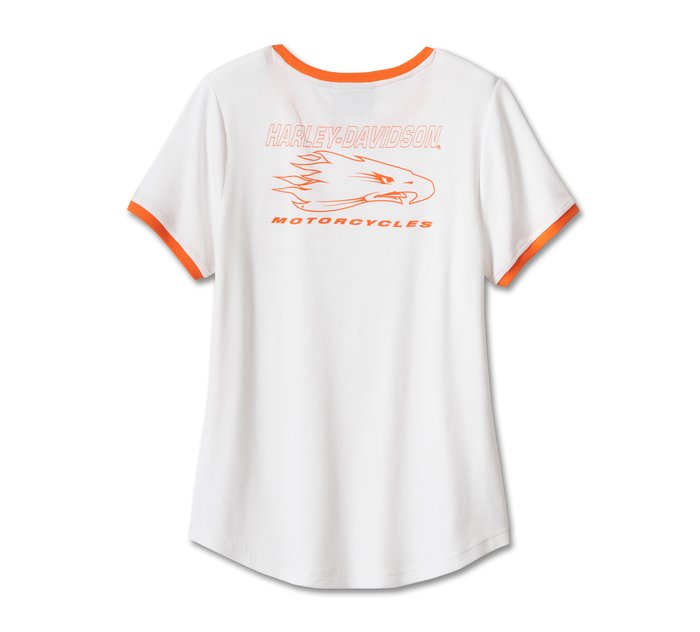Harley-Davidson Women's Screamin' Eagle Ringer Tee - Bright White