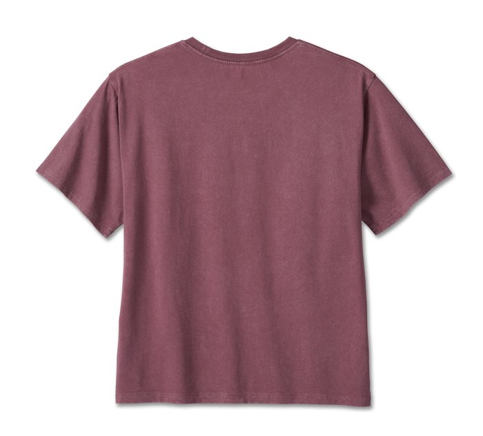 Harley-Davidson Women's Bar & Shield Oversized Boxy Tee - Crushed Berry CL