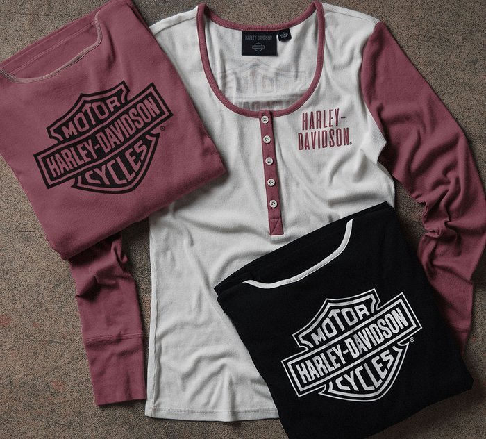 Harley-Davidson Women's Bar & Shield Timeless Henley