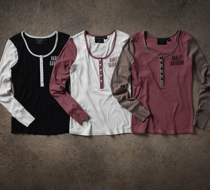 Harley-Davidson Women's Bar & Shield Timeless Henley