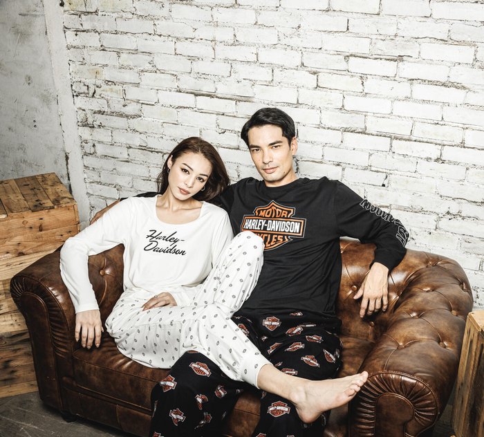 Harley-Davidson Women's Long Sleeve Pajama Set - Cloud Dancer