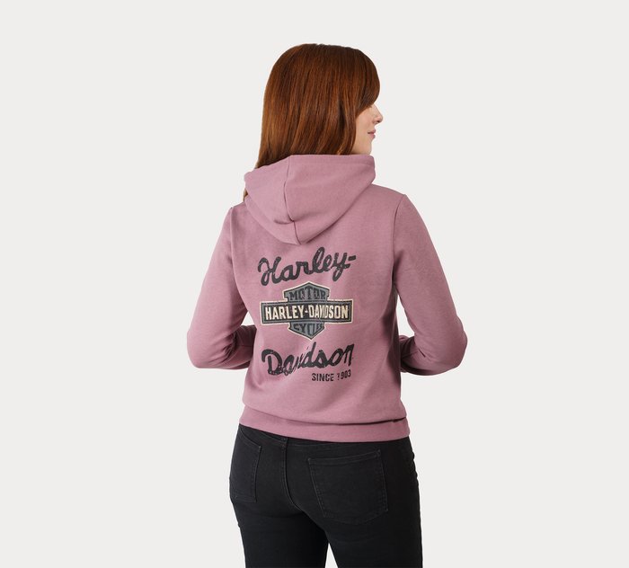 Harley-Davidson Women's Special Machinist Pullover Hoodie - Dusky Orchid CL