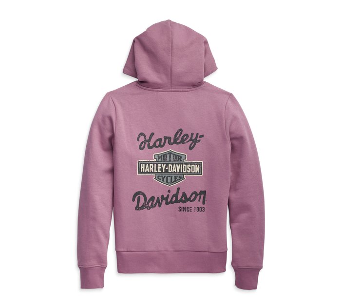 Harley-Davidson Women's Special Machinist Pullover Hoodie - Dusky Orchid CL