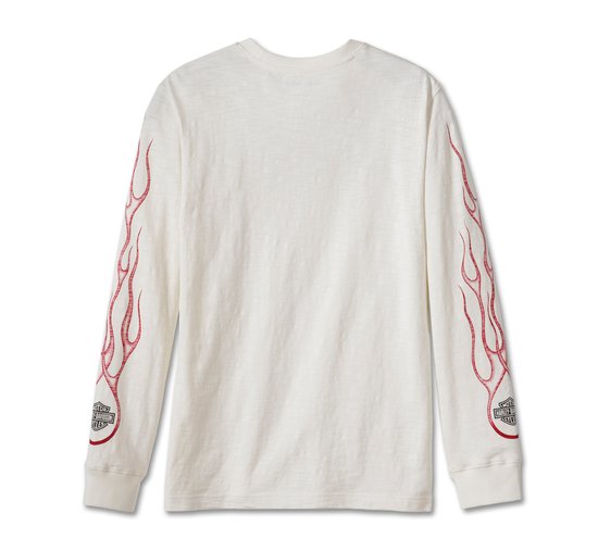 Harley-Davidson Men's In Flames Tee - Cloud Dancer