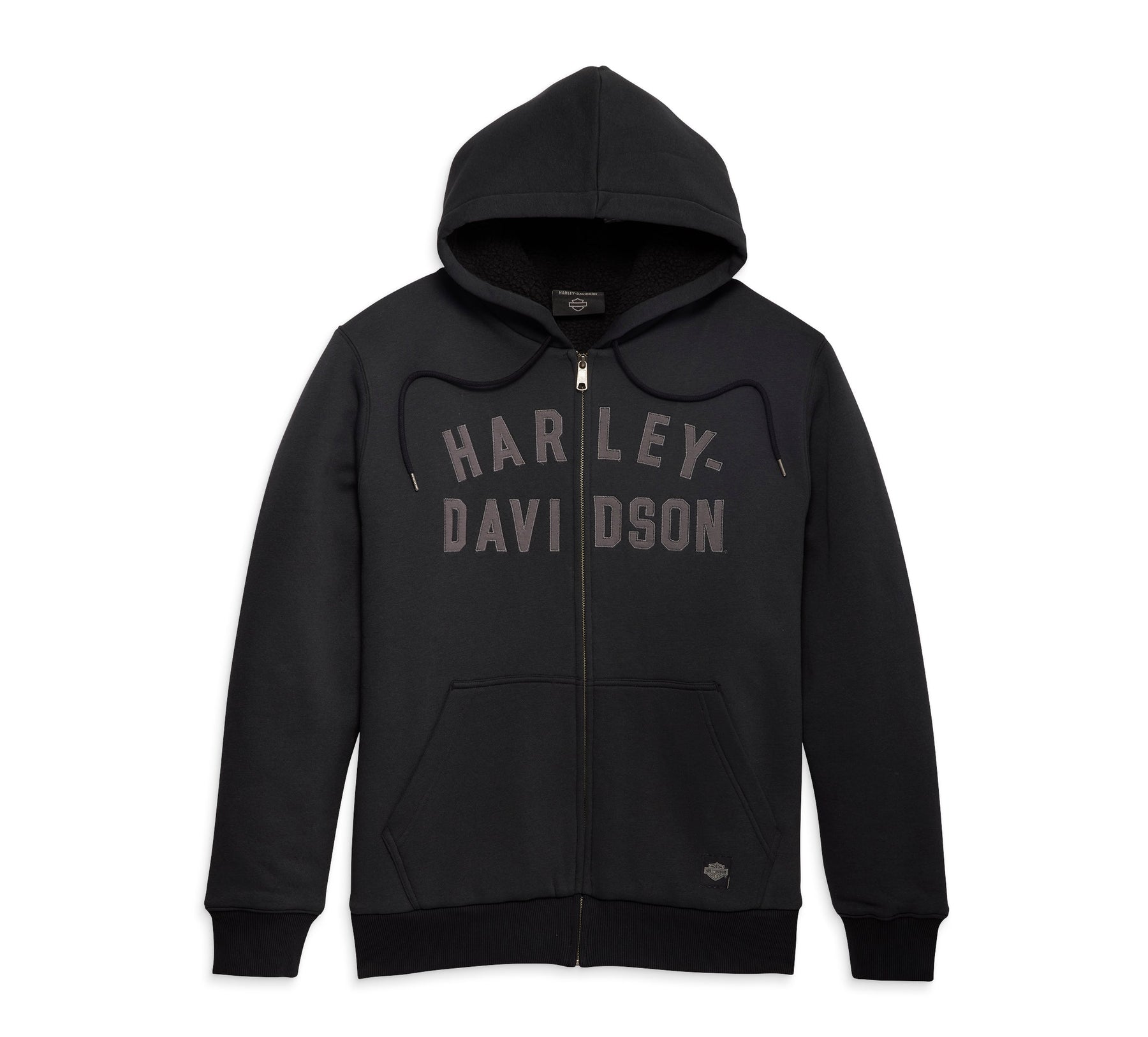 Harley-Davidson Men's Midwest Staple Zip-Up Hoodie - Black Beauty