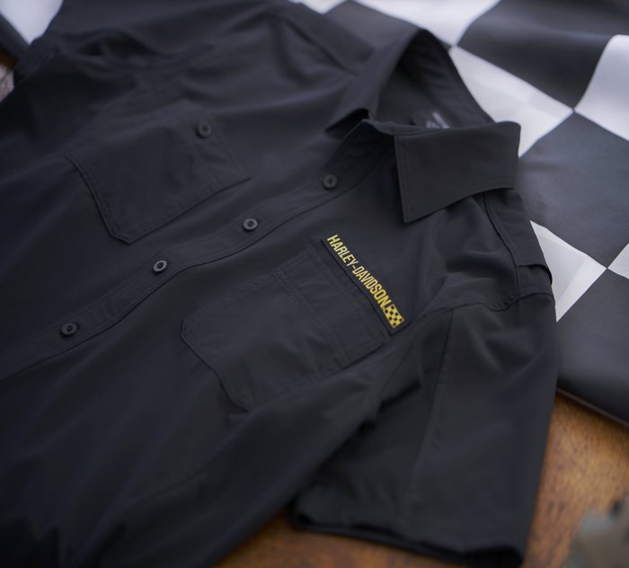 Harley-Davidson Men's Wicked Short Sleeved Performance Shirt - Harley Black