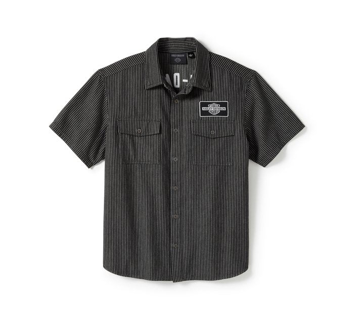 Harley-Davidson Men's V-Twin Equipped Striped Mechanics Shirt