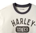 Harley-Davidson Men's Racing Ringer Tee - Cloud Dancer