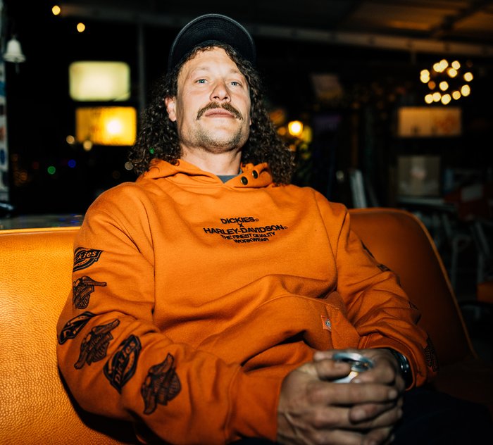 Harley-Davidson Dickies x H-D Eagle Sleeve Hoodie - Vintage Orange