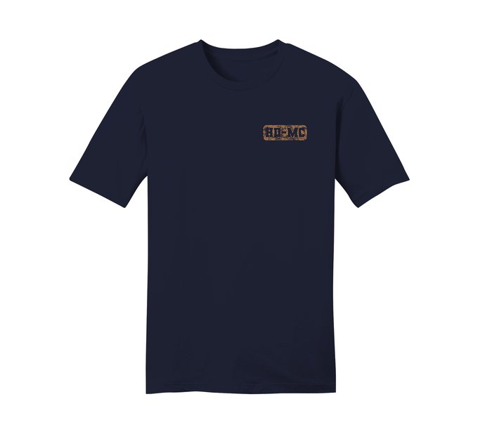 Harley-Davidson Men's Rebel Gold Tee - Blue
