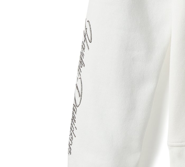 Harley-Davidson Women's Essential Bling Pullover Fleece Hoodie - Cloud Dancer