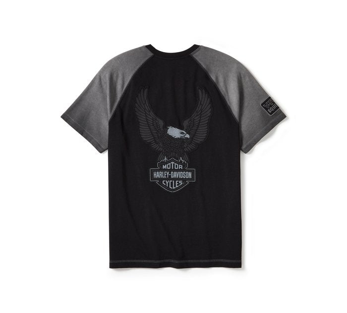 Harley-Davidson Men's Iron Bond II Short Sleeve Tee - Colorblock - Harley Black & Asphalt