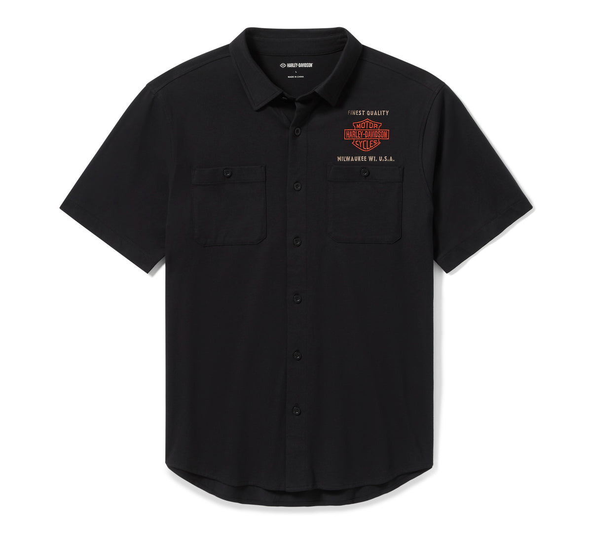 Harley-Davidson Men's Parts & Service Jersey Button-Up Shirt - HARLEY BALCK