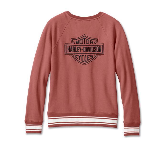 Harley-Davidson Women's Race Her Crewneck Pullover - Light Mahogany CL
