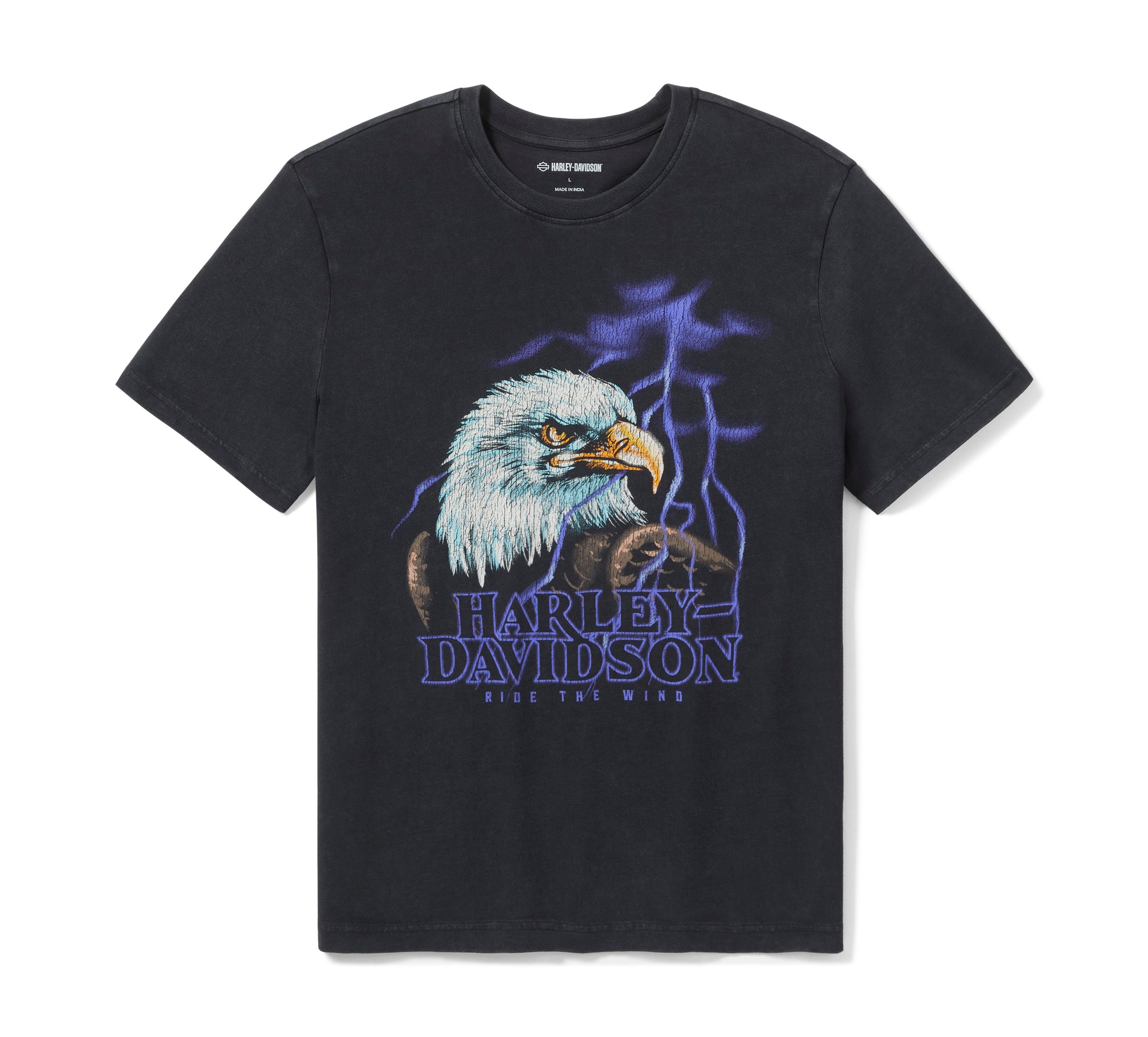 Harley-Davidson Eagle T-Shirt Black Lサイズ Harley-Davidson Men's Lightning Eagle Tee - HARLEY BLACK