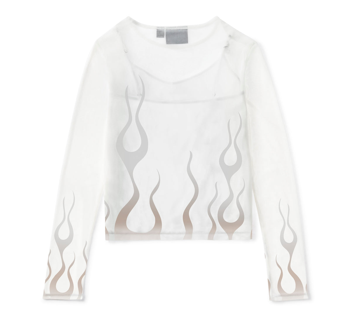 Harley-Davidson Women's Flames For Days Mesh Top - Cloud Dancer