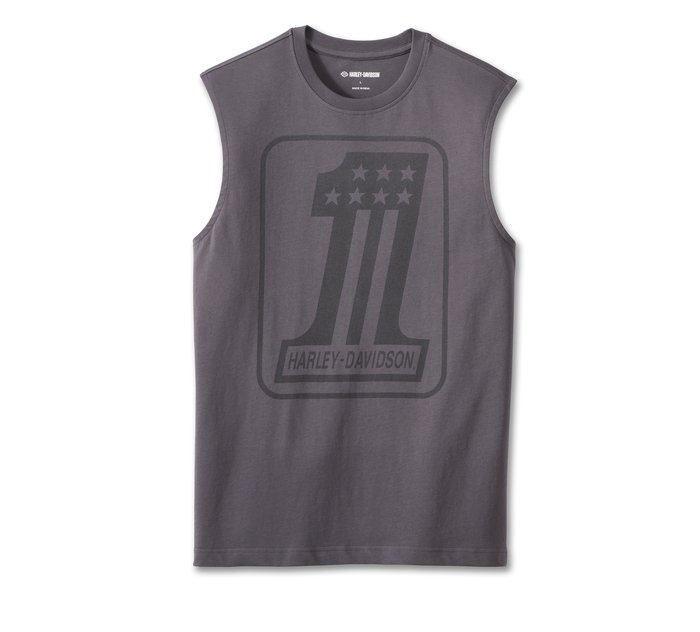 Harley Davidson Men's #1 Blowout Tee - Blackened Pearl