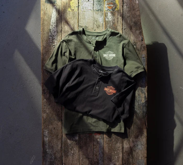 Harley-Davidson Men's Combustion Henley - Grape Leaf