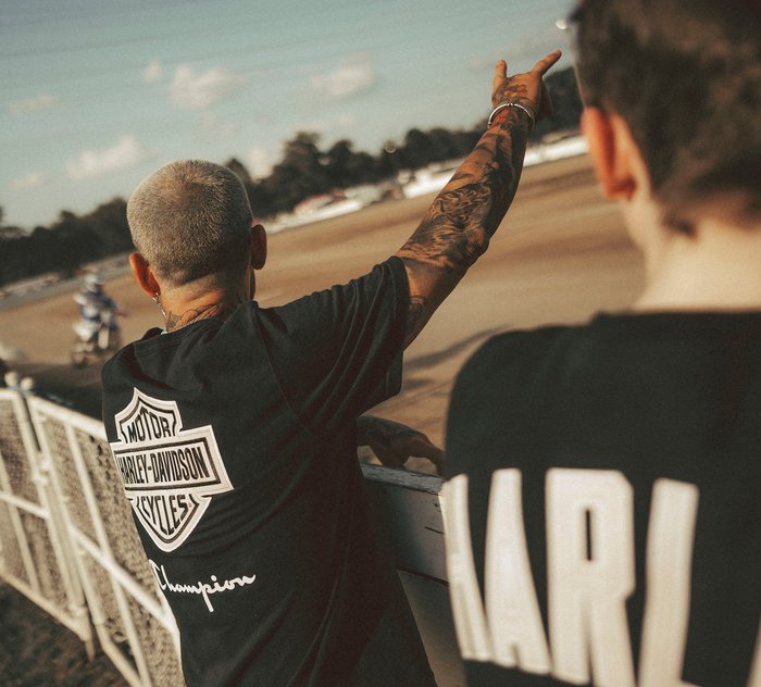 Harley-Davidson Champion Fanatic Tee - Black & Silver