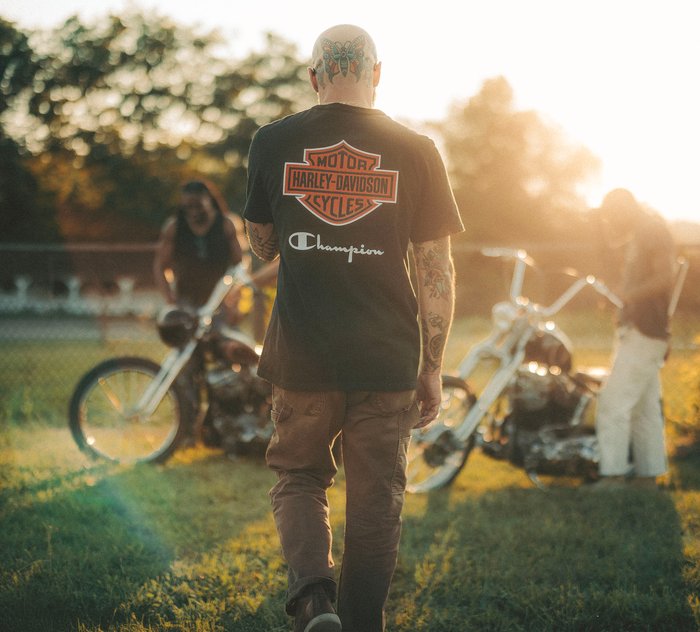 Harley-Davidson Champion Fanatic Tee - Black & Orange