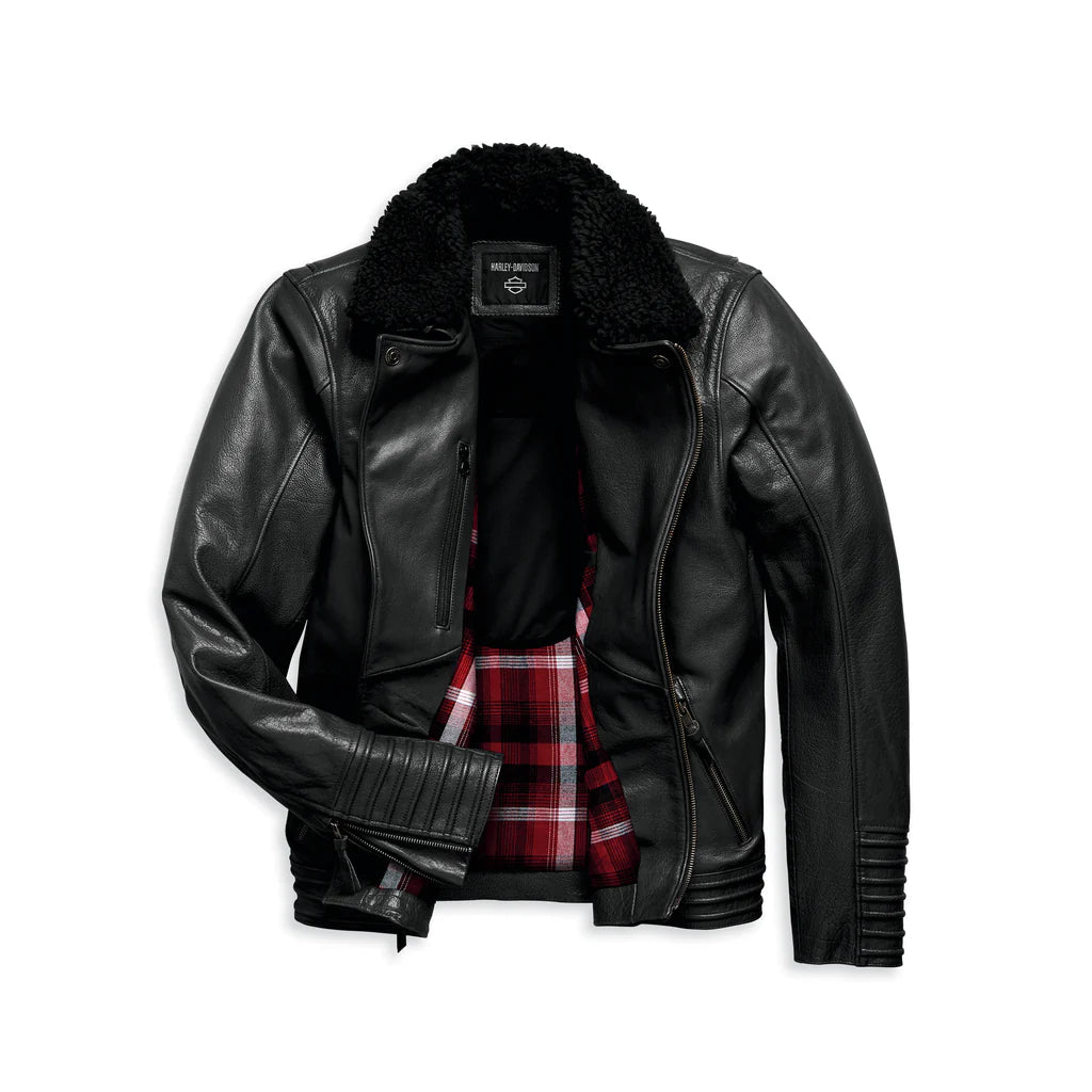 Harley-Davidson® Men's Maverick Leather Biker Jacket - Black