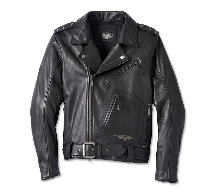 Harley-Davidson Men's 120th Anniversary Cycle Champ Leather Biker Jacket