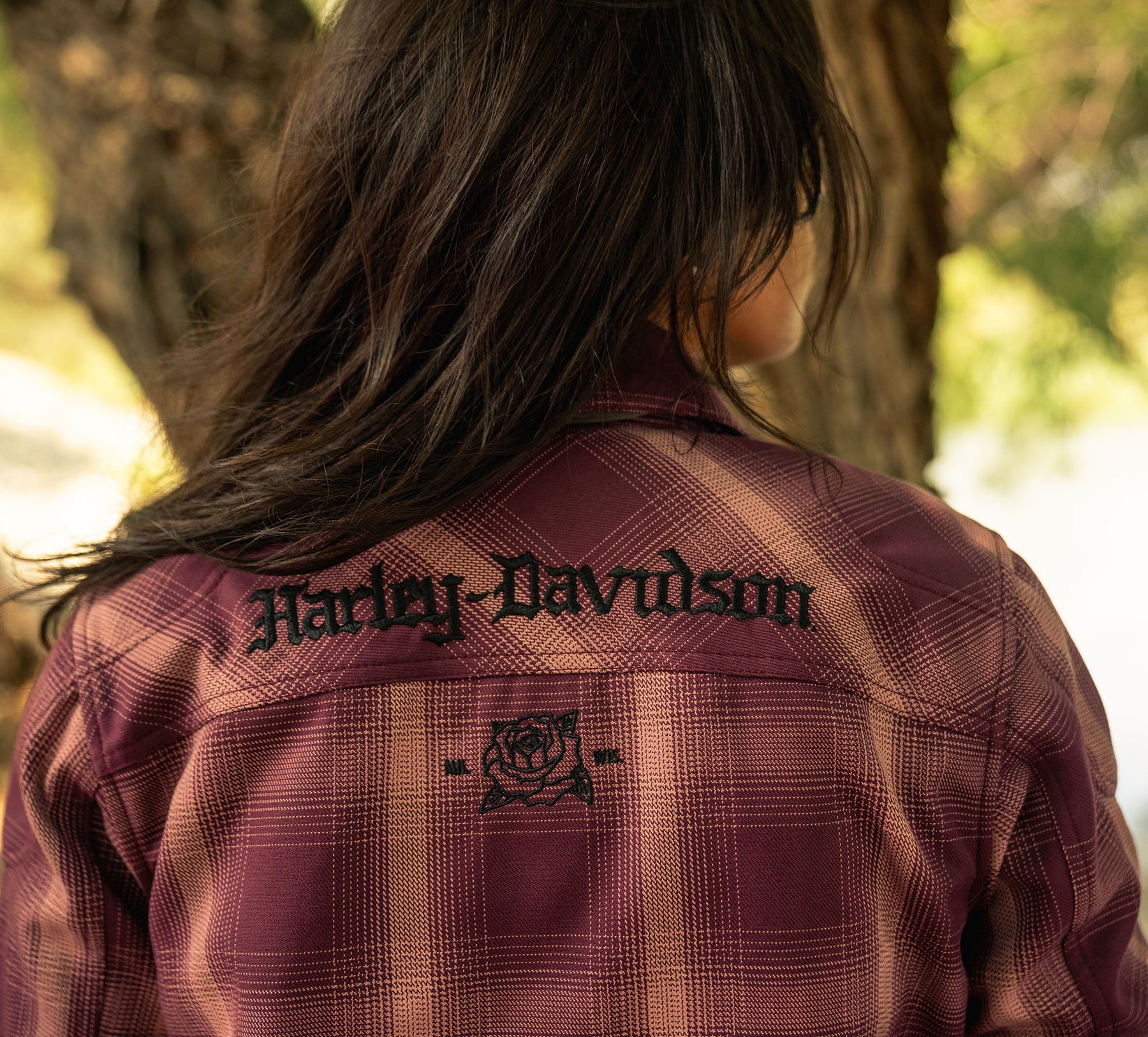Harley-Davidson Women's H-D Operative 2.0 Riding Shirt Jacket - Plaid - Sassafras & Wistful Mauve
