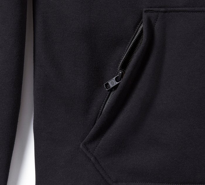Harley-Davidson Men's H-D Trenton Deflector 2.0 Hooded Riding Fleece - Harley Black