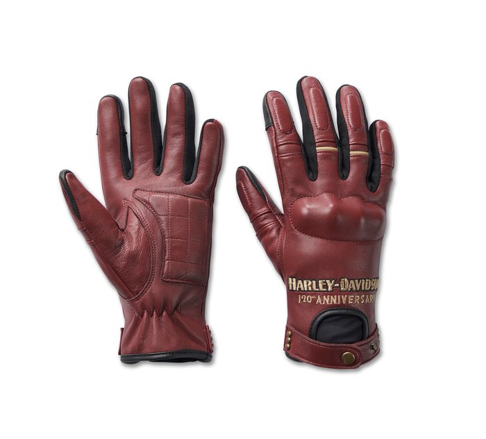 Harley-Davidson Women's 120th Anniversary Cycle Queen Leather Gloves