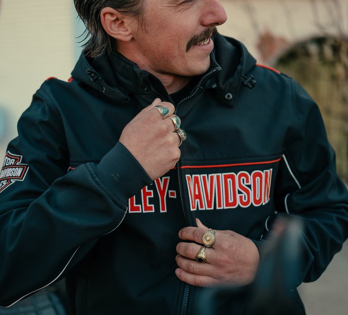 Harley-Davidson Men's Idyll Windproof Soft Shell Jacket - Harley Black