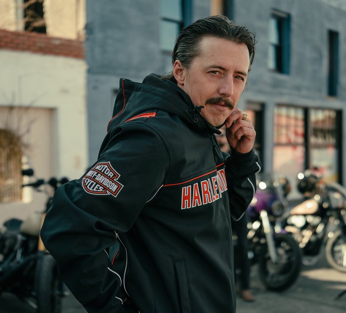 Harley-Davidson Men's Idyll Windproof Soft Shell Jacket - Harley Black