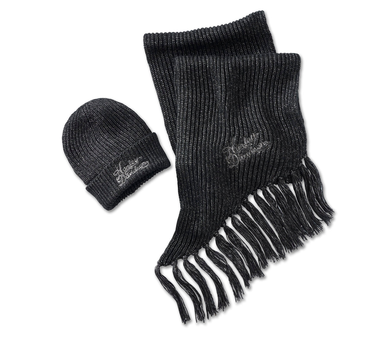 Harley-Davidson Women's HD-MC Hat & Scarf Gift Set - Black Beauty